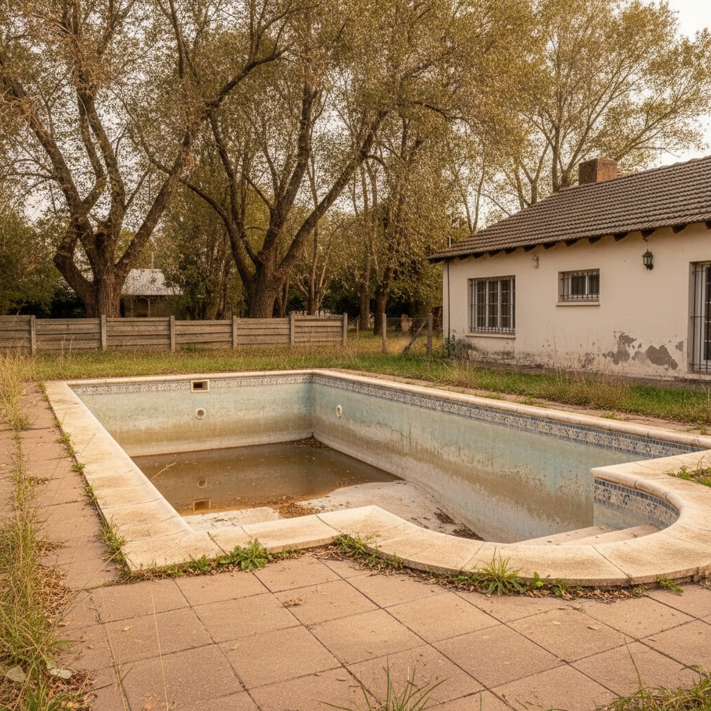 Piscina antes de la renovación