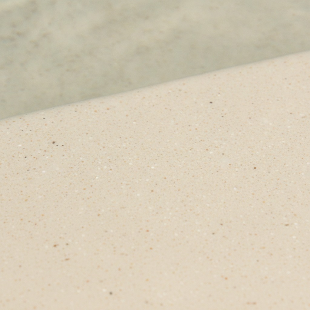 Marmolítica Blanco Aruba muestra de material