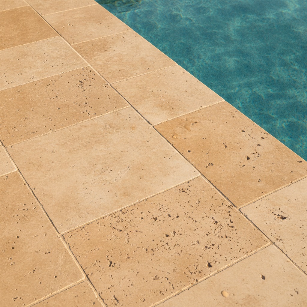 Deck de travertino